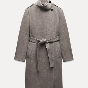 Zara Taupe wool Coat